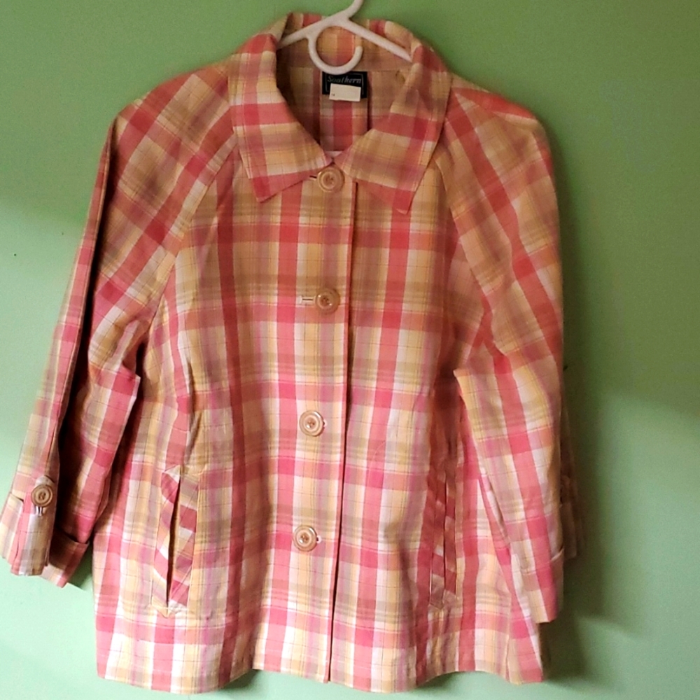 Pink Plaid cotton jacket